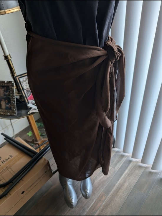 Dotti Accessories - Scarf Sale ❤️7for $35:  Brown Sheer Wrap Midi Skirt